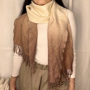 Cream/Brown Ombre Scarf